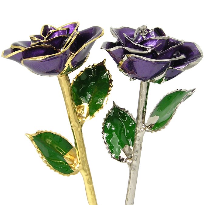 February Birthday Gift: Amethyst Preserved Rose