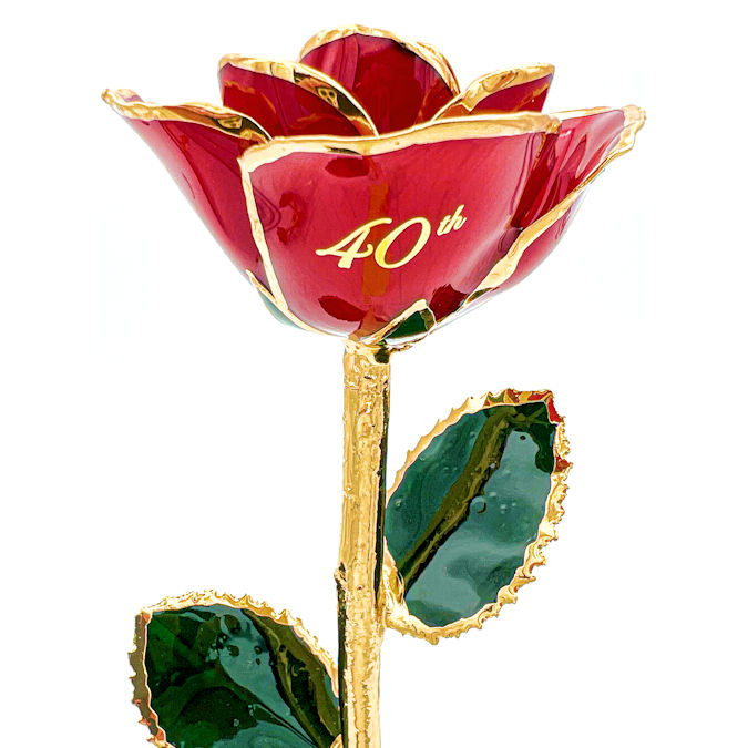 Personalized Rose 40th Anniversary Gift