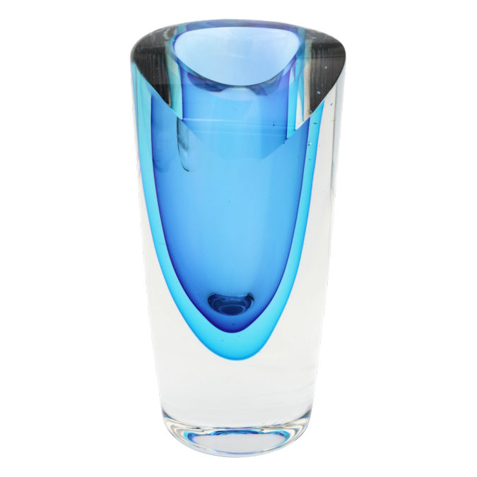 7" Azure Crystal Bud Vase