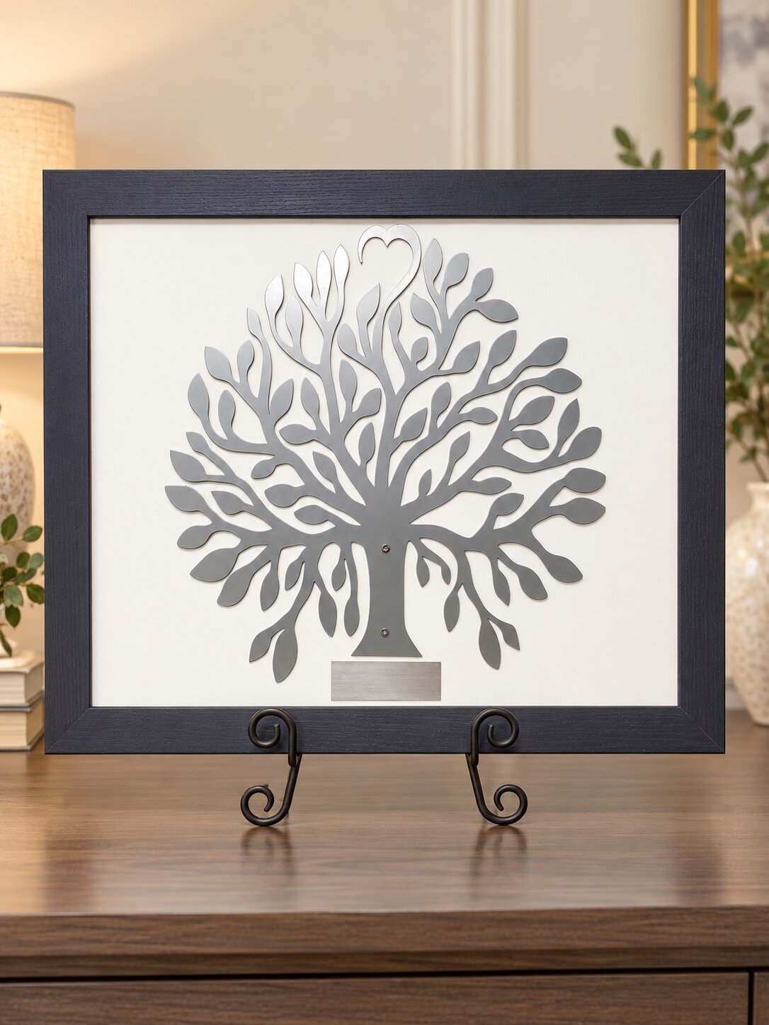Engraved 25th Anniversary Gift Silver Family Tree Frame