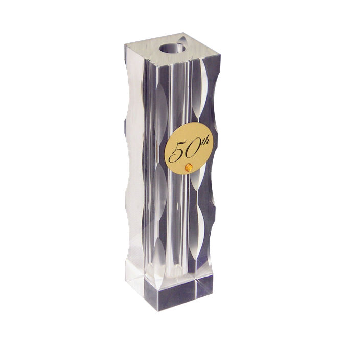 5" Anniversary Gemstone Crystal Bud Vase