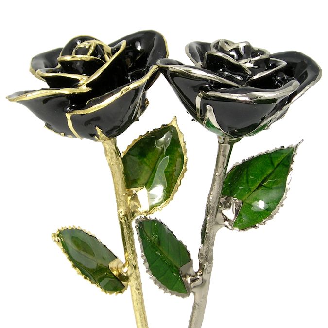 Over The Hill 40th Birthday Gift: Black Preserved Rose