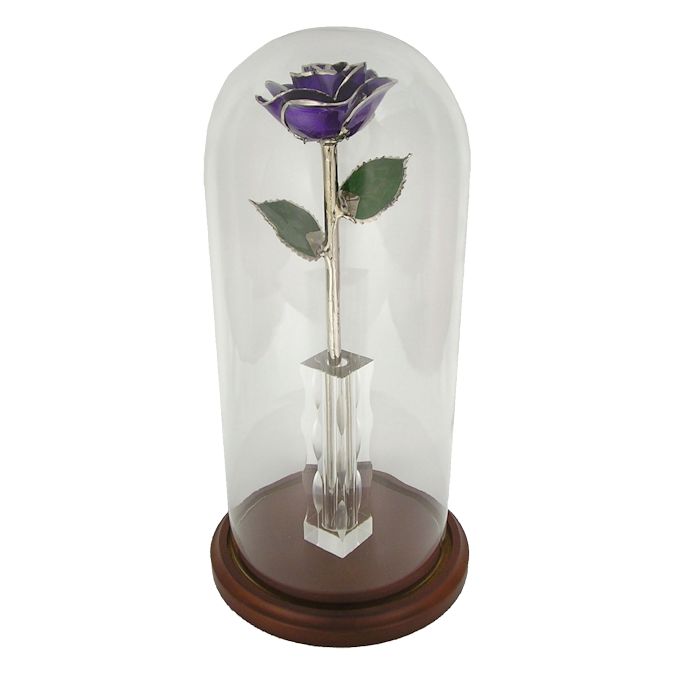 11" Platinum Trimmed Enchanted Rose